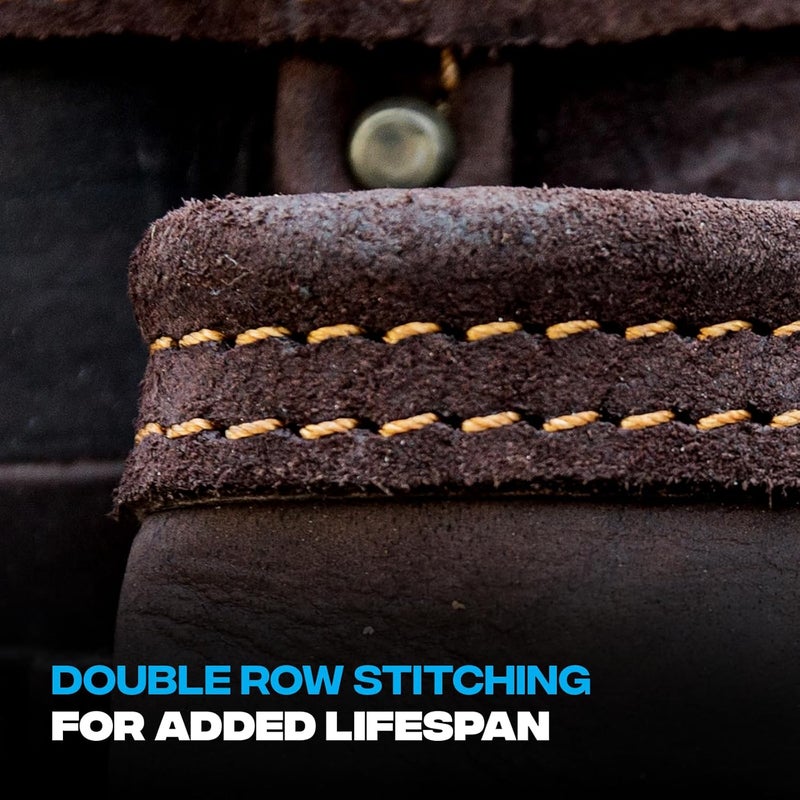 Ox Pro Full Grain Leather Tool Pouches - Made with Double Stitching and Rivet Reinforced Pockets - Image 3